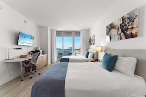 Desk, iron/ironing board, WiFi, bed sheets