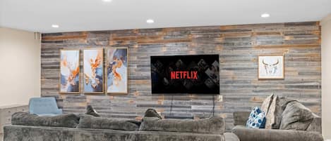 TV, foosball, offices