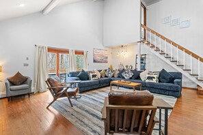 TV, foosball, offices