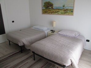 2 slaapkamers, een strijkplank/strijkijzer, reisbedje, wifi