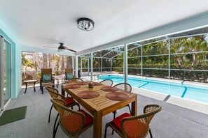 A heated pool