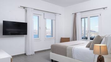 Deluxe-huvila, merinäköala | 1 makuuhuone, tallelokero huoneessa, äänieristys, silitysrauta/-lauta