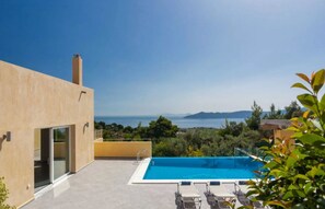 Pool - Aegean Breeze Skiathos, a spacious villa with pool and magnificent sea view (Skiathos,Agios Dimitrios)