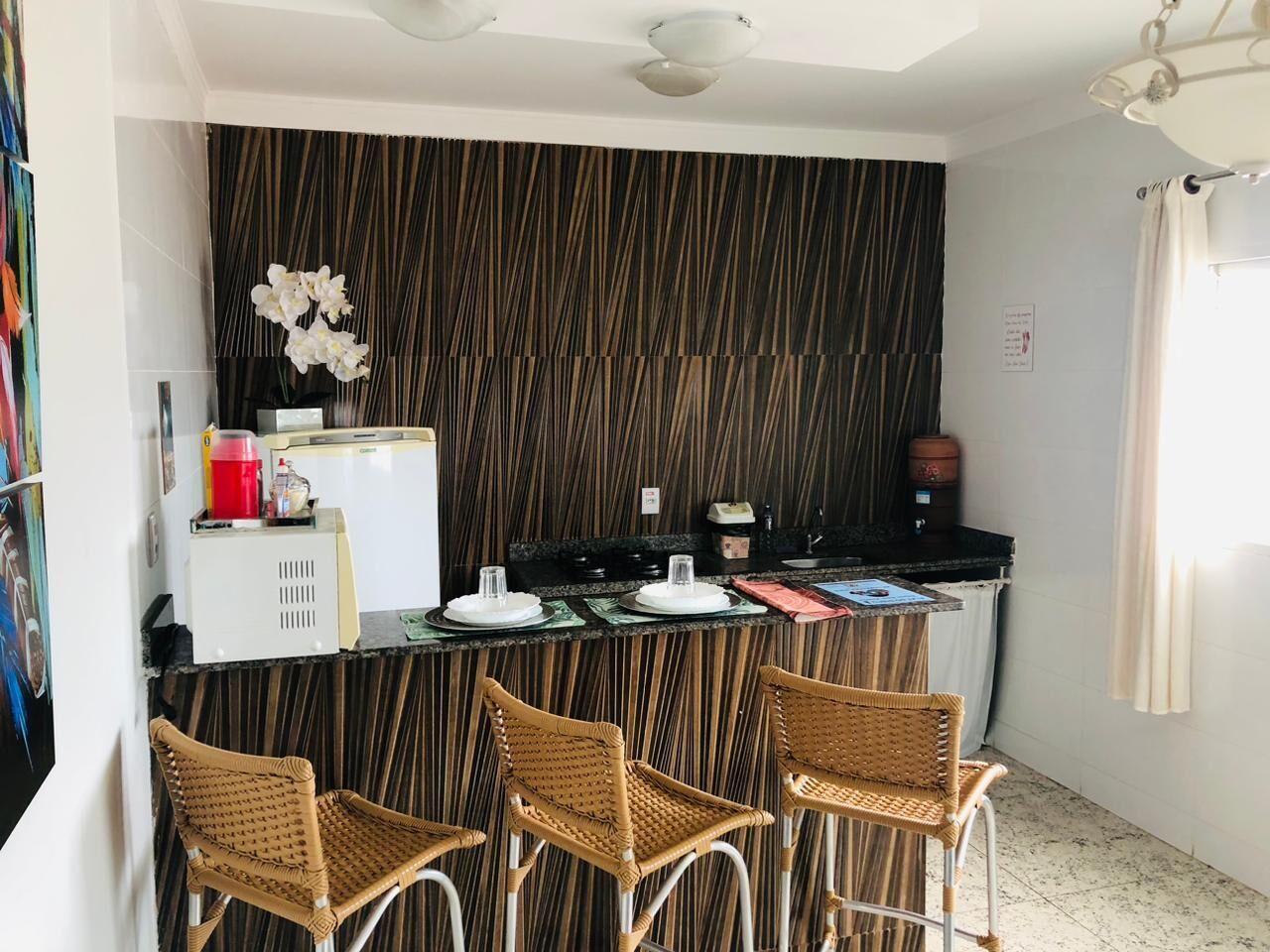 Apartamento conforto | Cozinha privada | Geladeira, micro-ondas, liquidificador