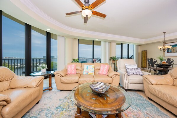 Condo, 3 Bedrooms | Living area - Phoenix On The Bay 1234 3 Bedroom Condo (Orange Beach)