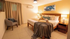 2 habitaciones, tabla de planchar con plancha, cuna de viaje y wifi 