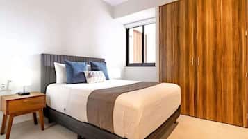 2 bedrooms, iron/ironing board, travel crib, WiFi