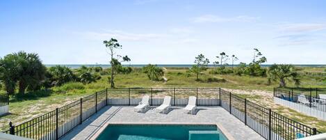 A heated pool