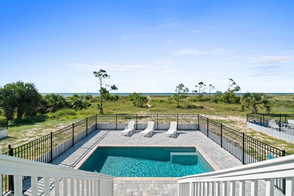 A heated pool