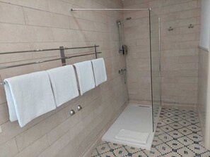 Family Room, 2 Bedrooms, Mountain View | Bathroom | Shower, hydromassage showerhead, hair dryer, bidet