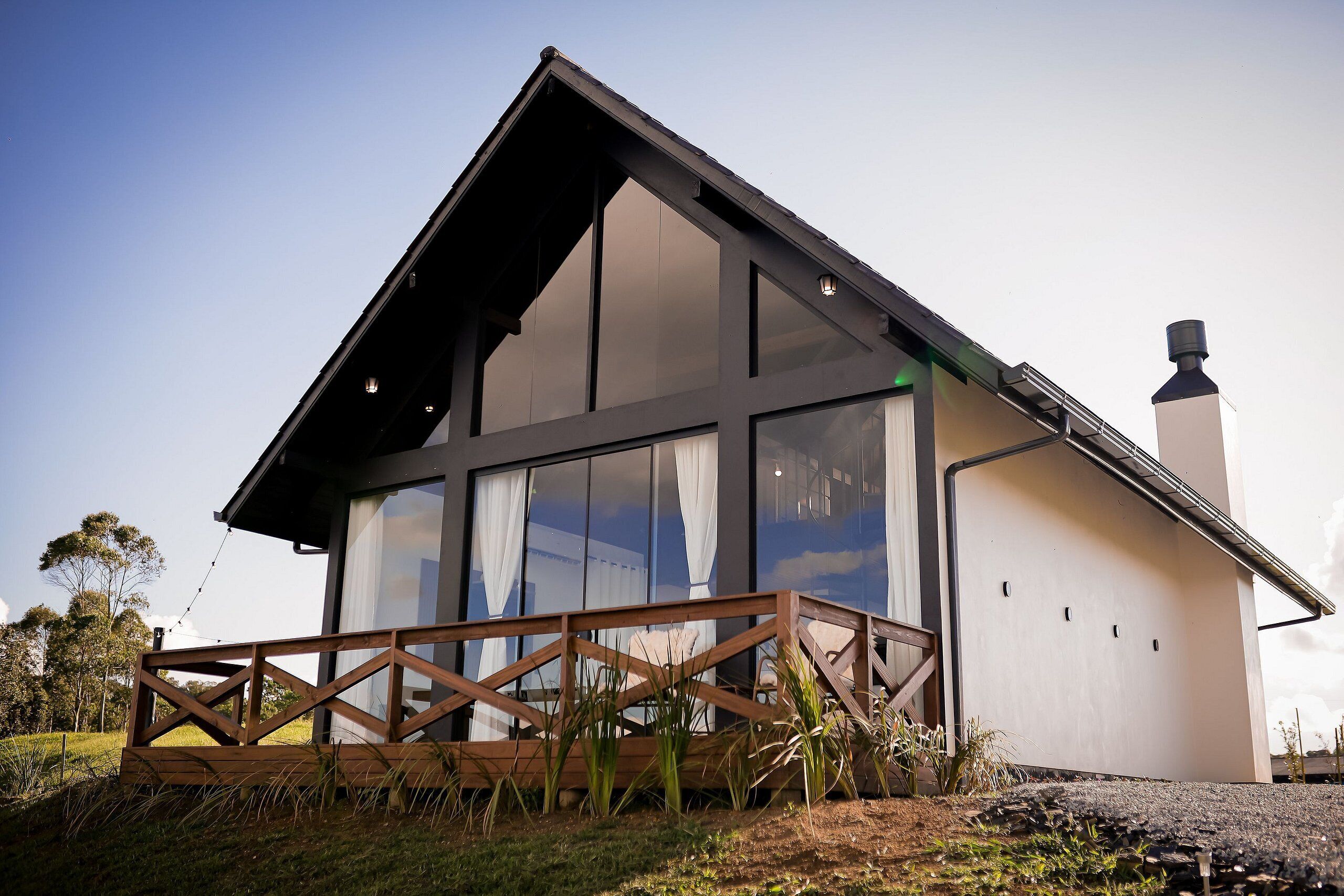 Hytte til brudepar - boblebad - bjergudsigt | Udendørsområde