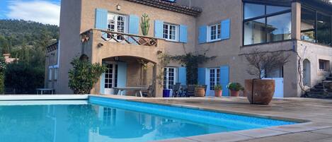 Outdoor pool, a heated pool