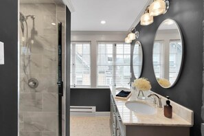 Shower, hair dryer, soap, toilet paper - Dwntwn/Renovated/Backyard/Fire-Pit/Hot Tub (Frankfort)