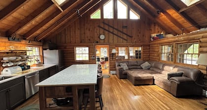 Cozy Modern 4 Bedroom Log Cabin on 45 Secluded Acres in the Berkshires