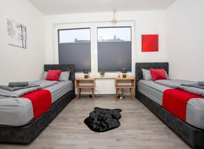 2 bedrooms, iron/ironing board, WiFi, bed sheets