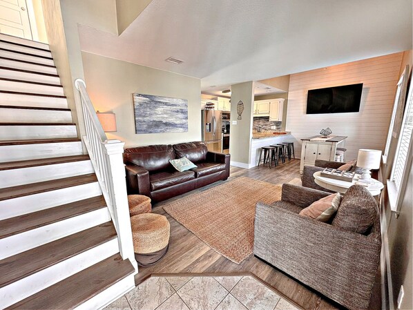 House, Multiple Beds, Patio, Pool View (Ocean Reef 504) | Living area - Ocean Reef 504 (Gulf Shores)