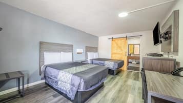 Room, 2 Double Beds, Non Smoking | 1 bedroom, desk, iron/ironing board, free WiFi