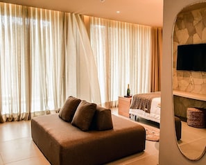 Studiosvit | 1 sovrum, sÀngtillbehör av högsta kvalitet, bÀddmadrasser och minibar