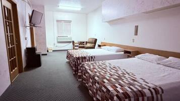 Room, 2 Double Beds, Non Smoking | Desk, free WiFi, bed sheets