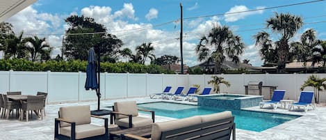 屋外プール、温水プール