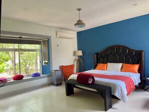 Familie chalet, uitzicht op tuin | 2 slaapkamers, luxe beddengoed, donsdekens