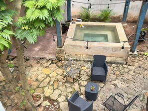 Familie chalet, uitzicht op tuin | Terras