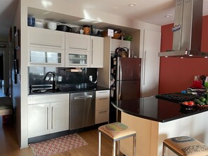 Microwave, oven, stovetop, dishwasher