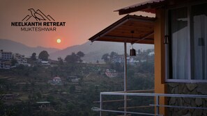 Basic Double Room, Balcony, Mountain View | View from room - Neelkanth retreat (Dhari)