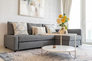 Living area - Vogue, Al Wasl Residence Dubai Frame view near World Trade Centre (Dubai)