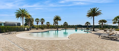 A heated pool