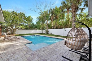 Pool - 3-bedroom House with Heated Pool in Delightful St. Augustine. Pet-Friendly! (St. Augustine)