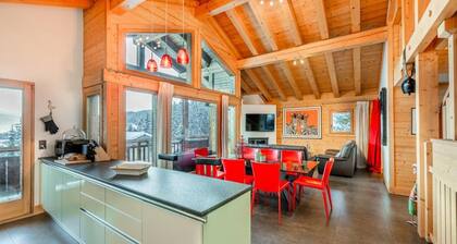 Chalet Renard Blanc is a luxurious yet cozy home for skiing, golfing, and hiking
