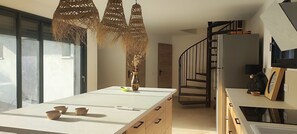 Microwave, oven, stovetop, dishwasher - Between turquoise sea and natural pools, modern villa with private pool (Zonza)