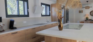 Microwave, oven, stovetop, dishwasher - Between turquoise sea and natural pools, modern villa with private pool (Zonza)