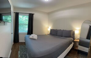 Iron/ironing board, travel crib, free WiFi, bed sheets