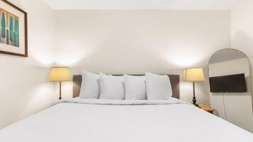 Iron/ironing board, travel crib, free WiFi, bed sheets
