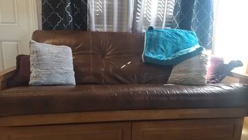 Una televisión, una chimenea