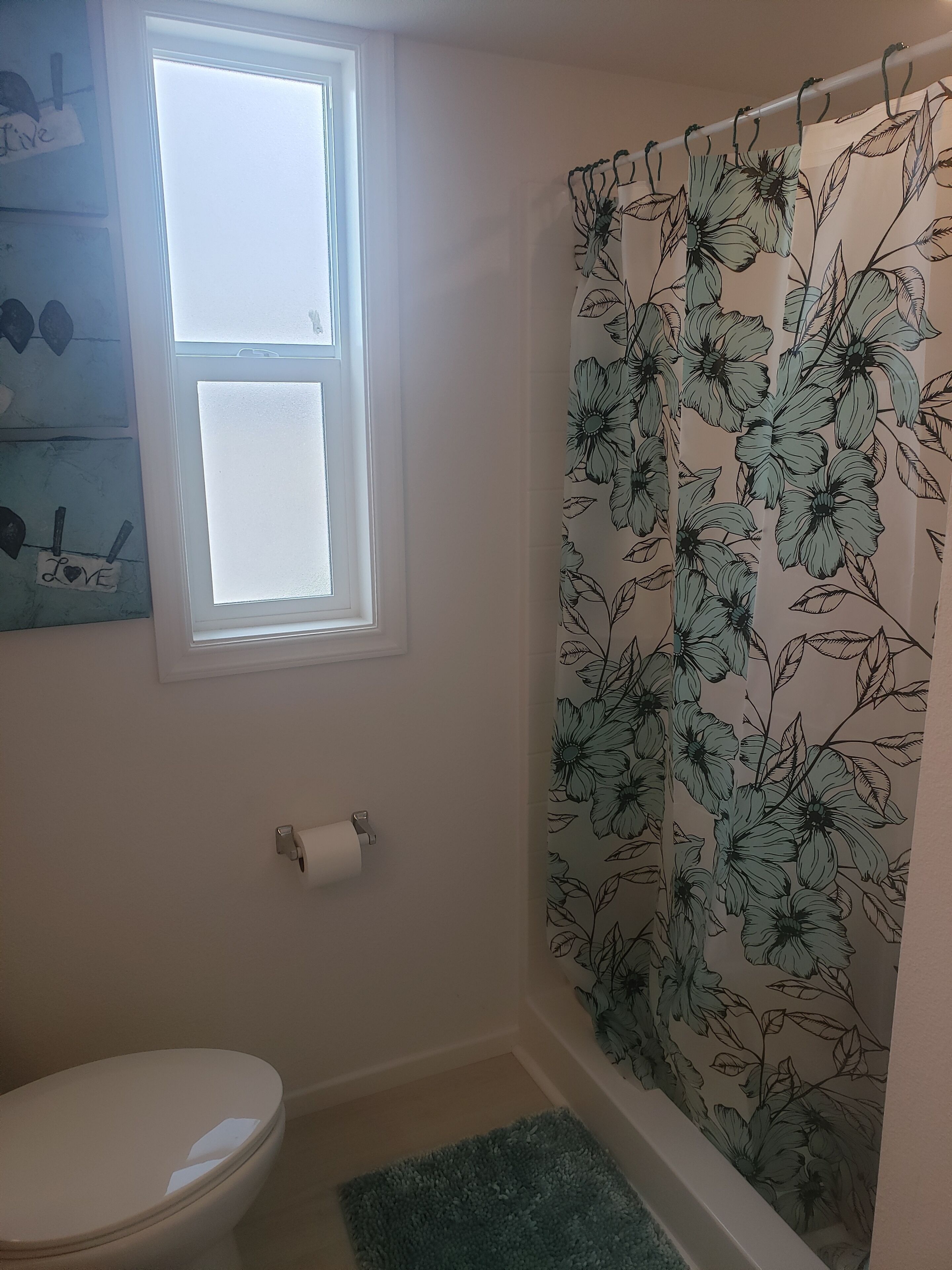 Dusche, Handtücher, Seife, Toilettenpapier