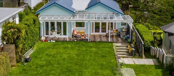 A large modern home in central Wellington. Harbour and bush views.