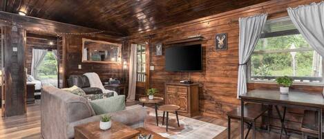 Télévision, cheminée