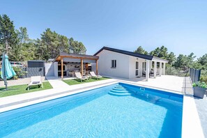 Pool - Holiday home with air conditioning and pool (Vela Luka)