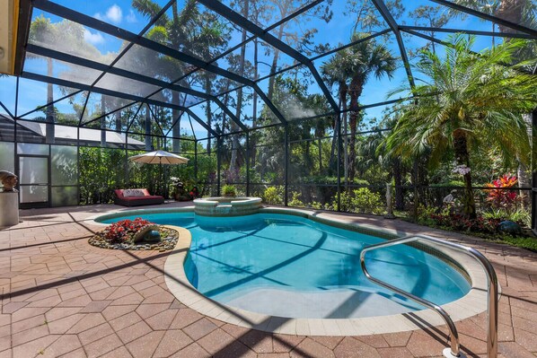 A heated pool