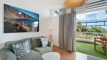 Een televisie en een open haard