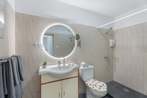 Shower, hair dryer, towels - Vacation 'Beautiful Sea View and Pool Finca 3' with Shared Pool, Private Terrace and Wi-Fi (Adeje)