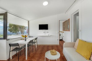 TV, fireplace - Vacation 'Beautiful Sea View and Pool Finca 3' with Shared Pool, Private Terrace and Wi-Fi (Adeje)