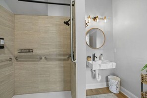 Shower, hair dryer