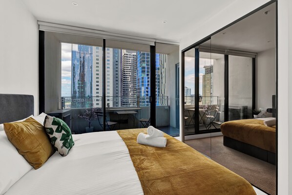 Appartement Deluxe, 3 chambres, balcon, vue ville