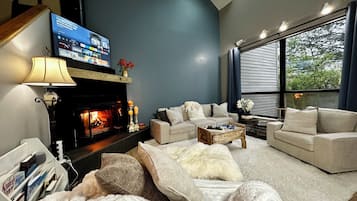 TV connectée, cheminée