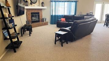 Smart TV, fireplace, printers