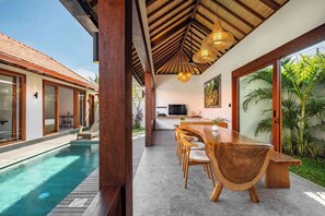 Deluxe Villa, 3 Bedrooms, Patio, Pool View | Private pool